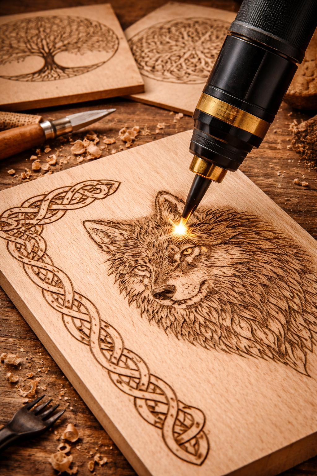 Matière - Gravure sur bois