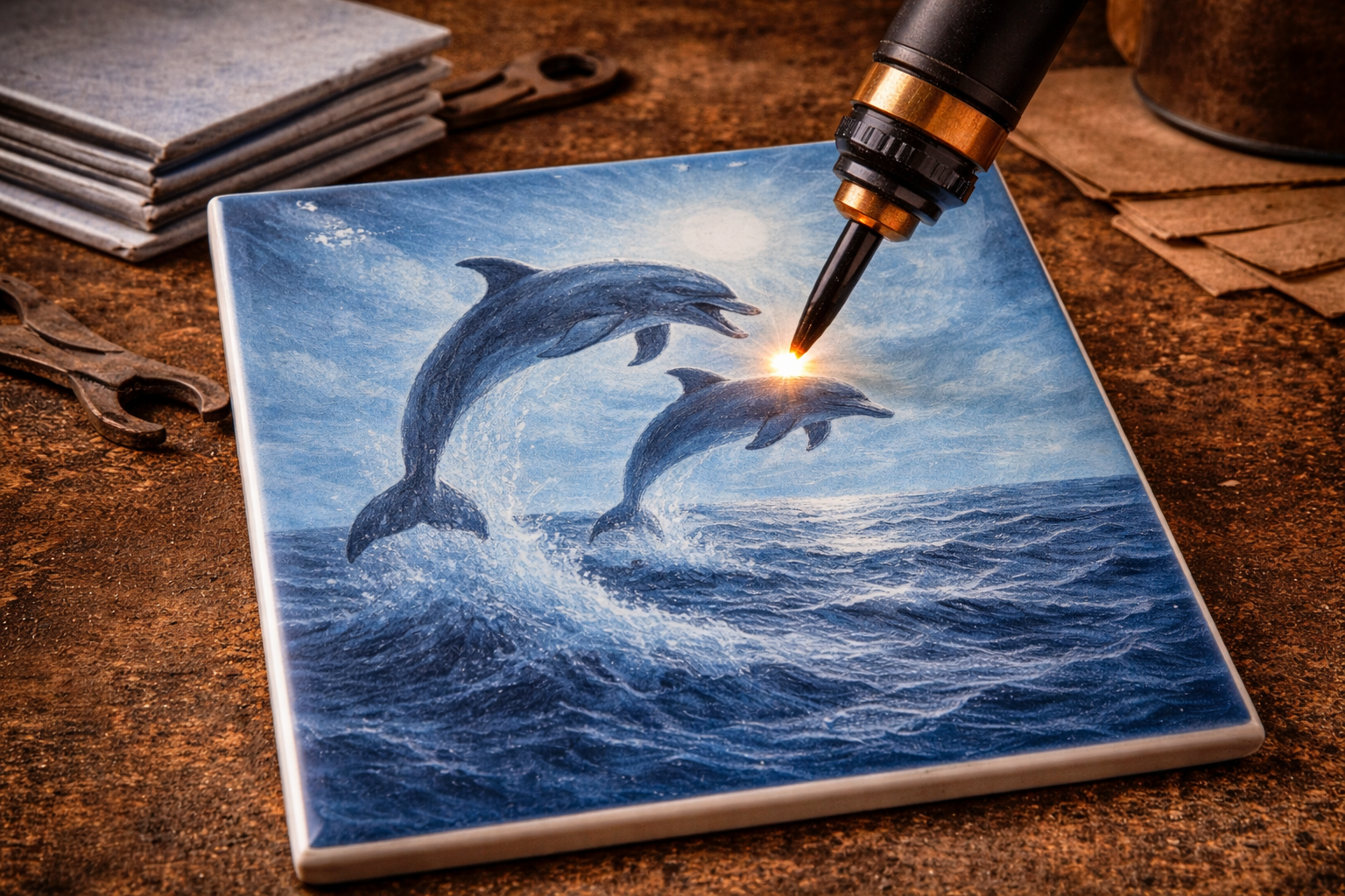 Matière - Gravure sur faïences