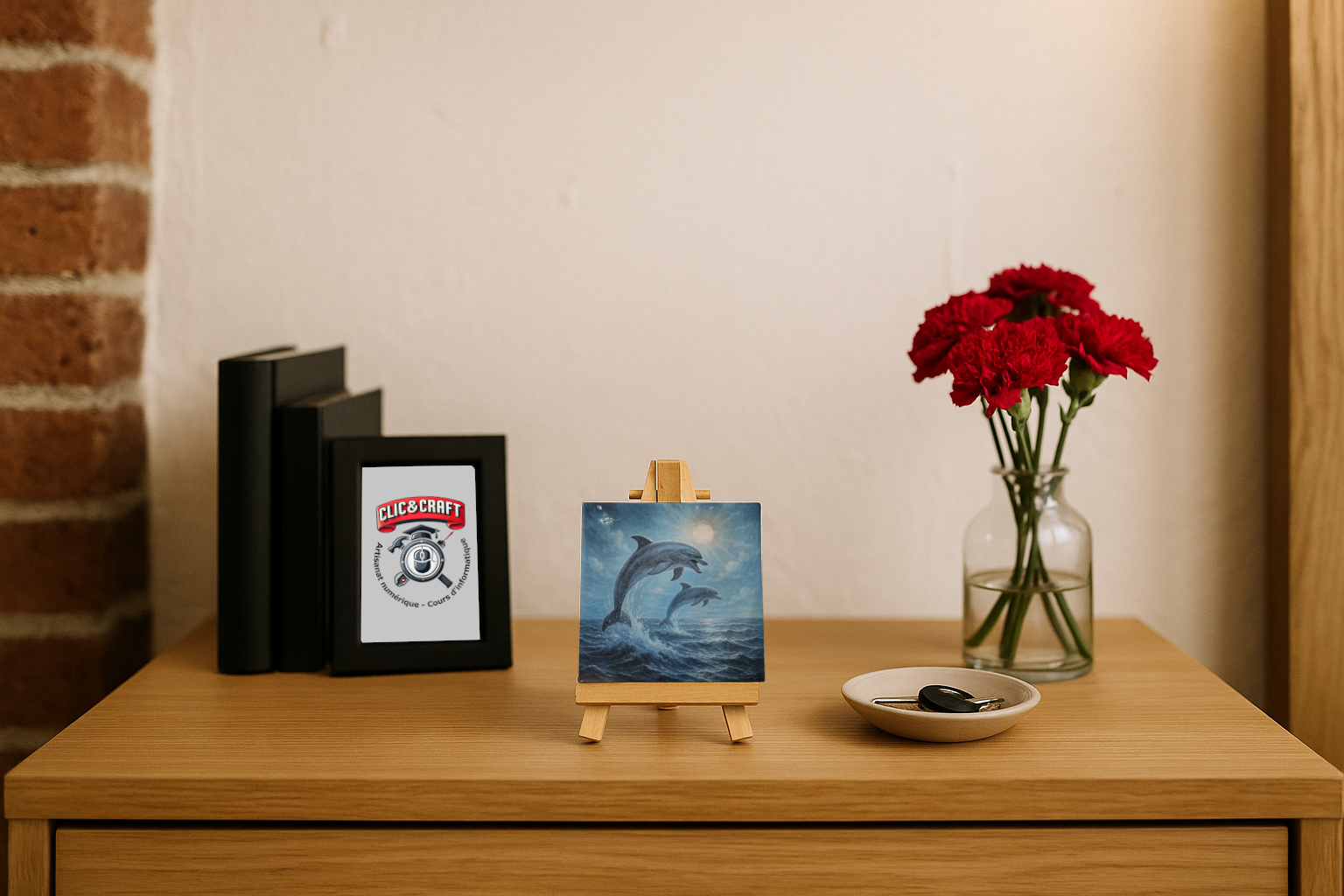 Saut de dauphins (Faïence)