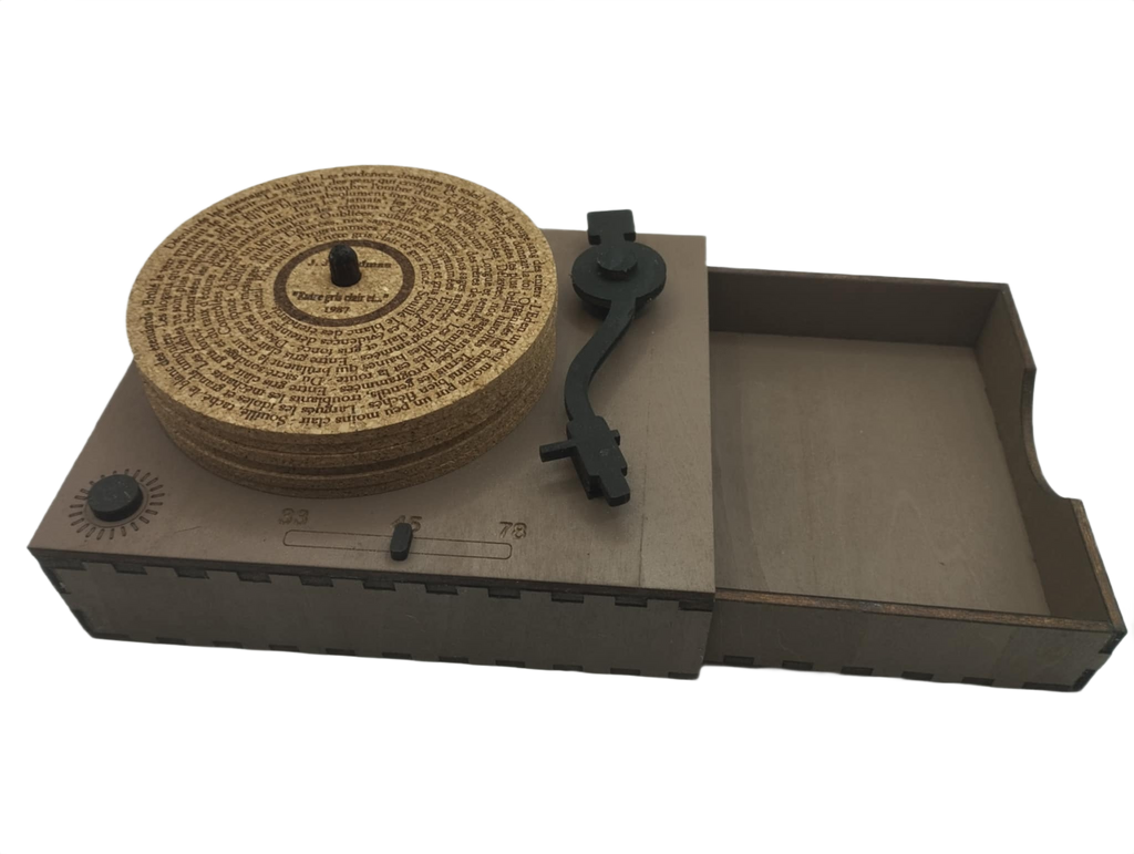 Platine dessous de verre - gravé (Personnalisable)