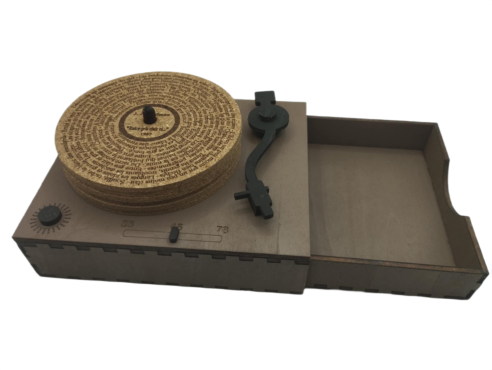 Platine dessous de verre - gravé (Personnalisable)