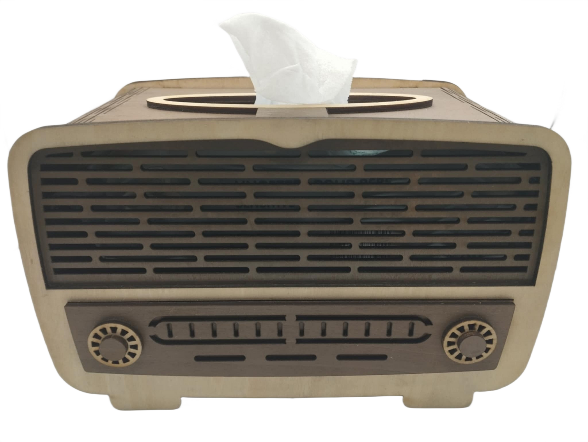 Boîte à mouchoirs - Poste radio vintage