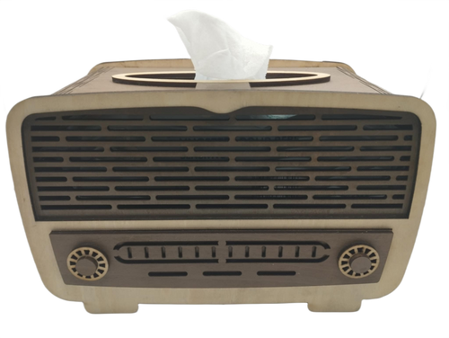 Boîte à mouchoirs - Poste radio vintage