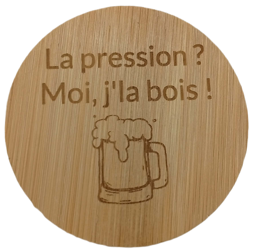 Décapsuleur bois (rond) - gravé (Personnalisable avec votre texte)