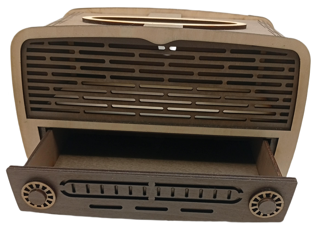 Boîte à mouchoirs - Poste radio vintage