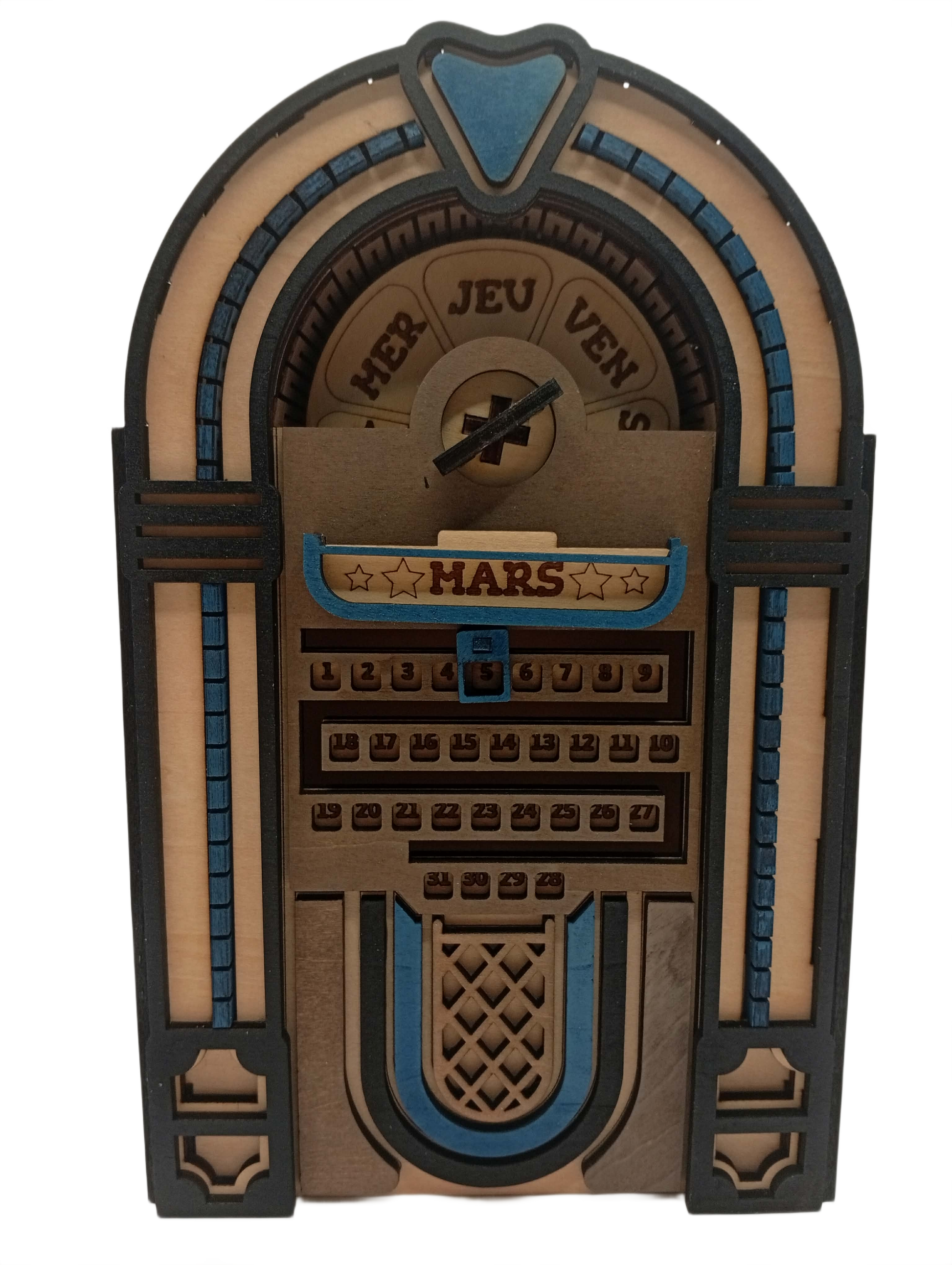 Calendrier perpétuel - Jukebox vintage