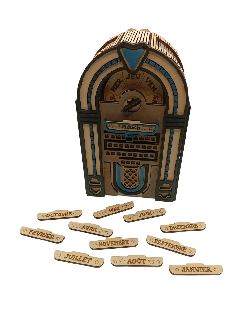 Calendrier perpétuel - Jukebox vintage