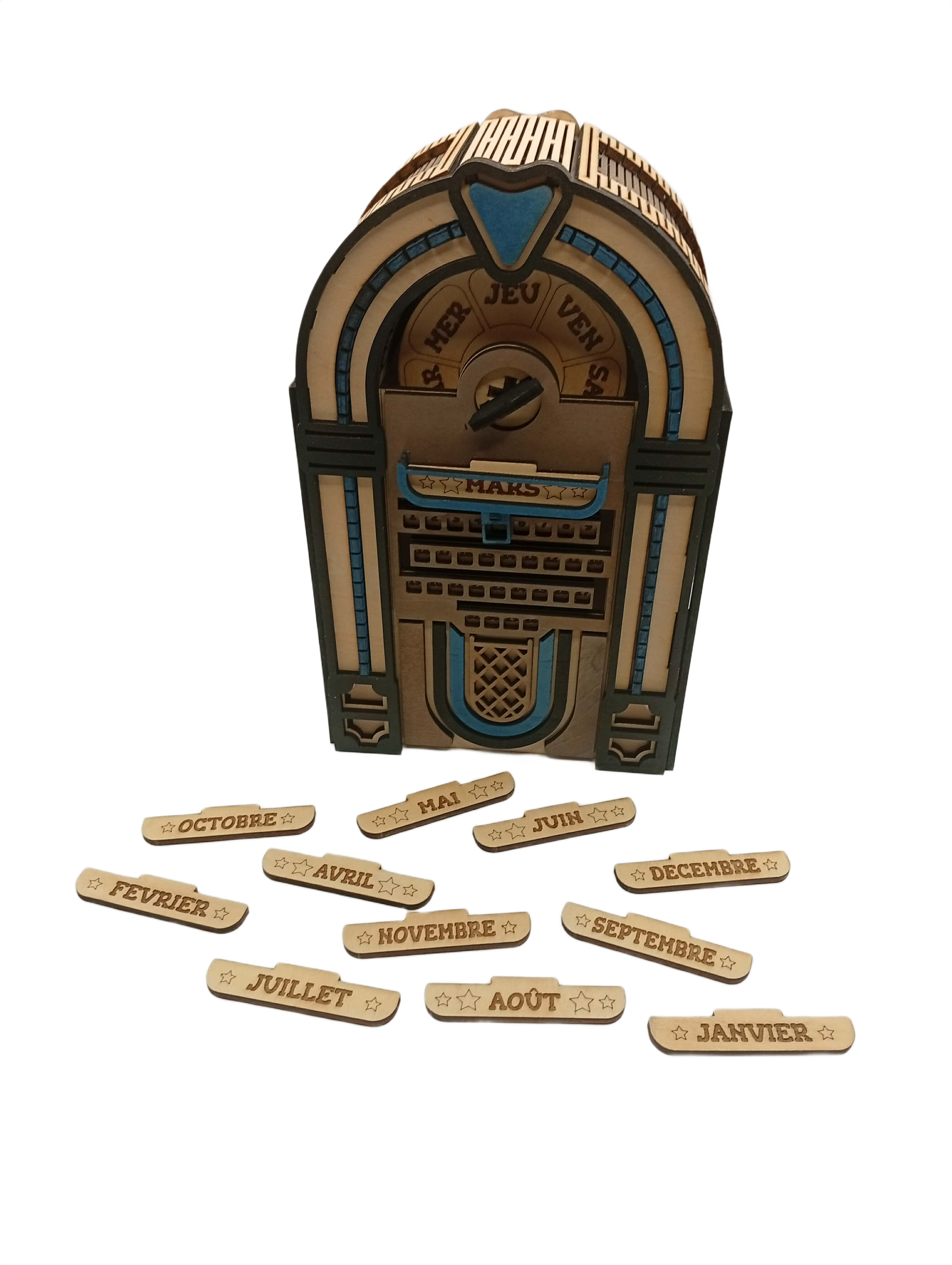 Calendrier perpétuel - Jukebox vintage