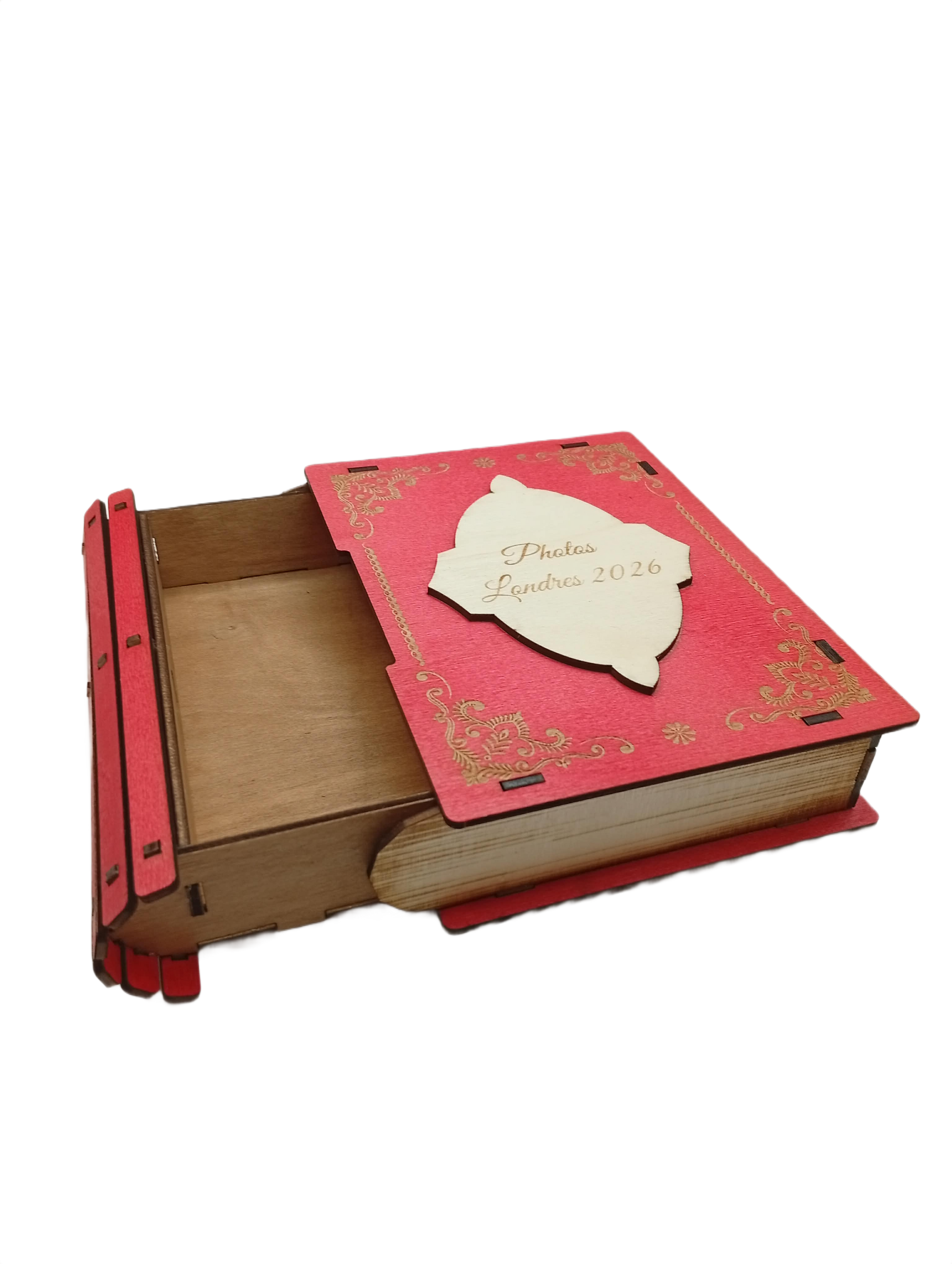 Boite 10x15 cm en forme de livre