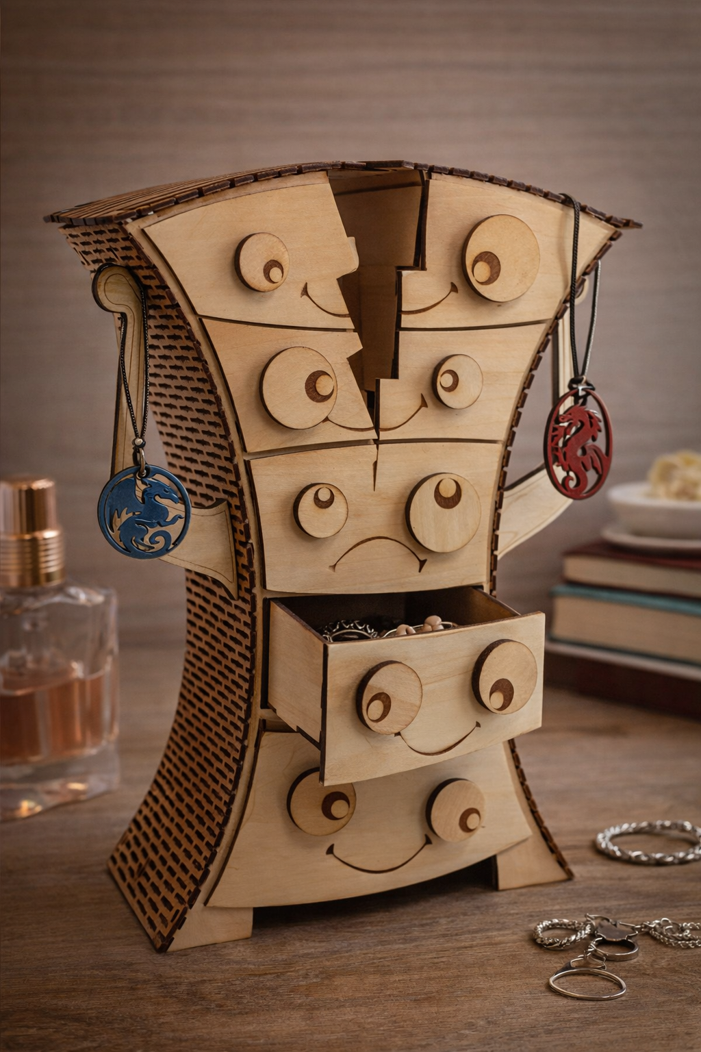 Boite à bijoux en forme de commode "modèle 1"