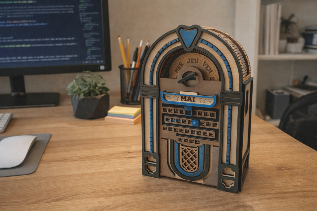 Calendrier perpétuel - Jukebox vintage