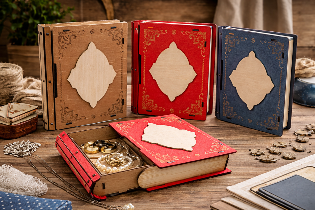 Boite 10x15 cm en forme de livre