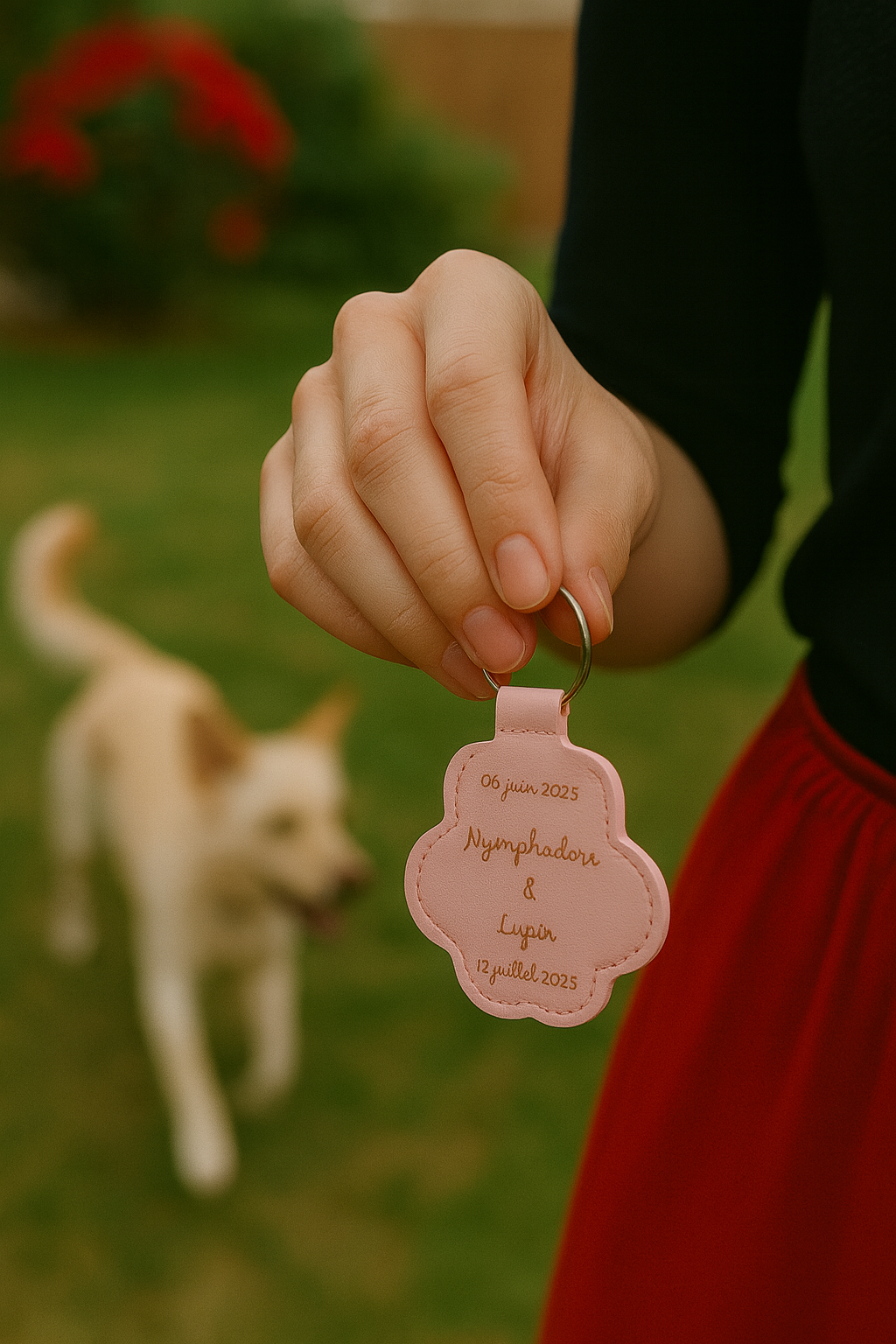 Porte-clé Commémoratif en cuir - gravé (Personnalisable)